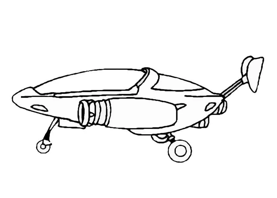 Coloring page spaceship free printables img 8864