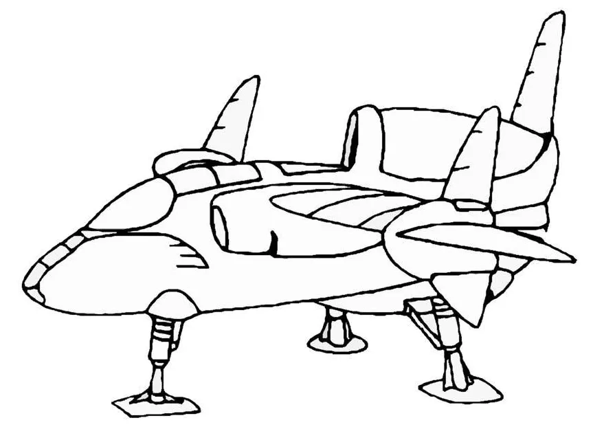 Coloring page spaceship free printables img 8859