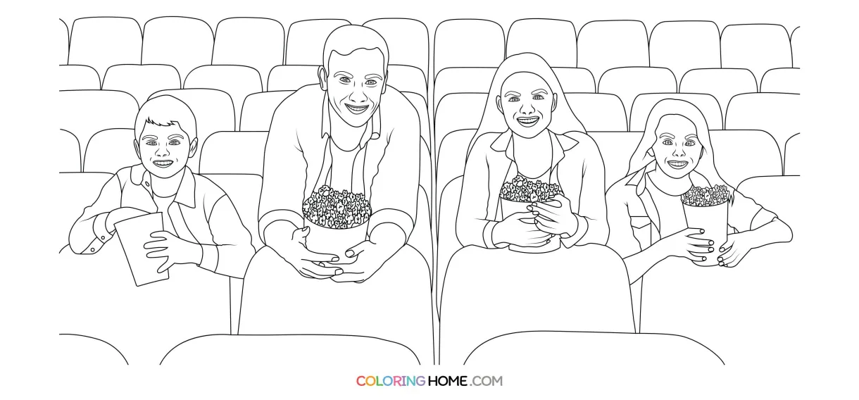 Movie theater coloring pages coloring nation