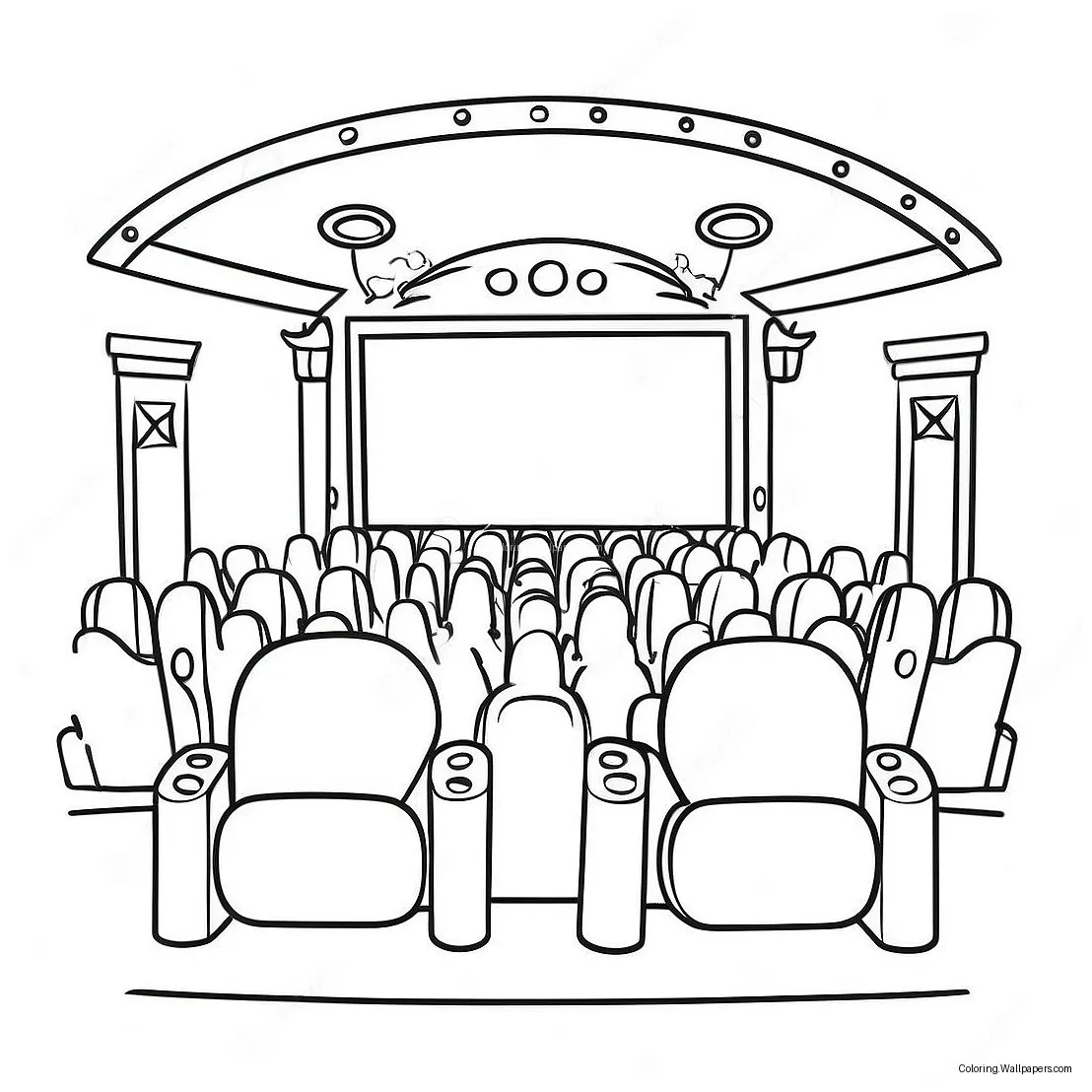 Cozy movie theater coloring page 23893-18883