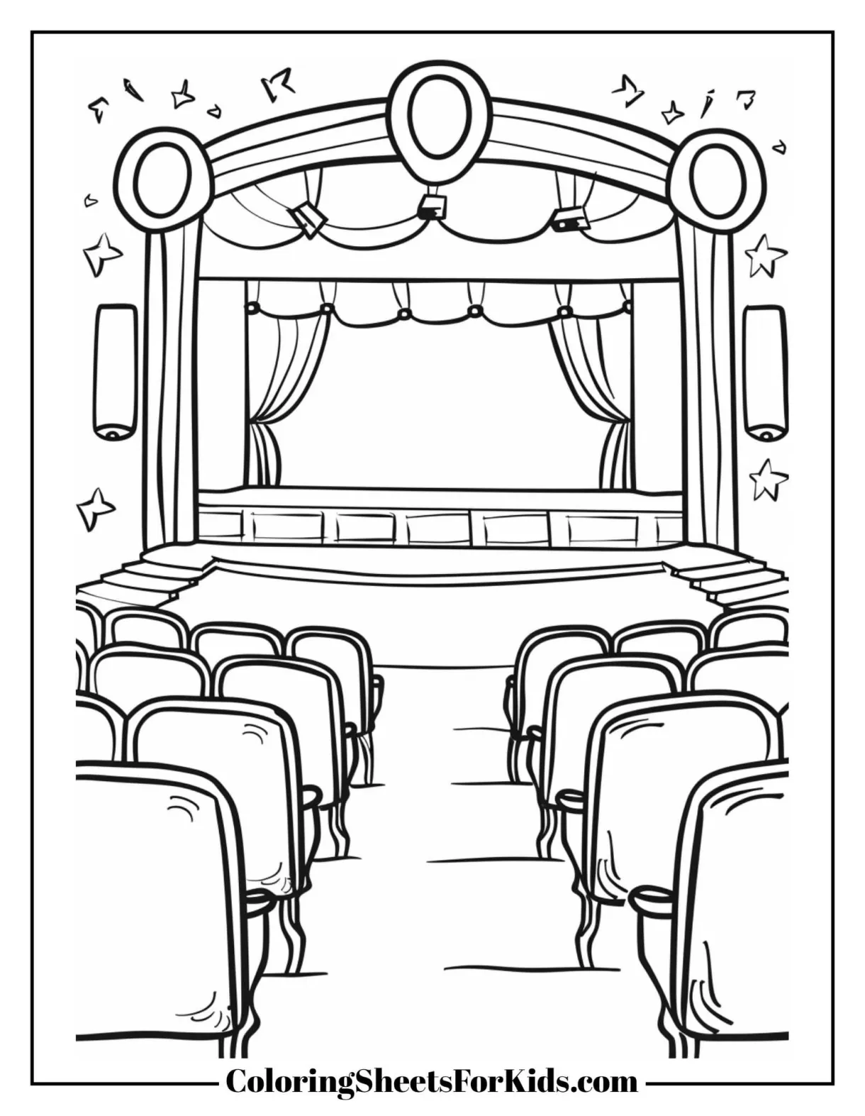 Theater coloring pages free pdf printables coloring sheets for kids