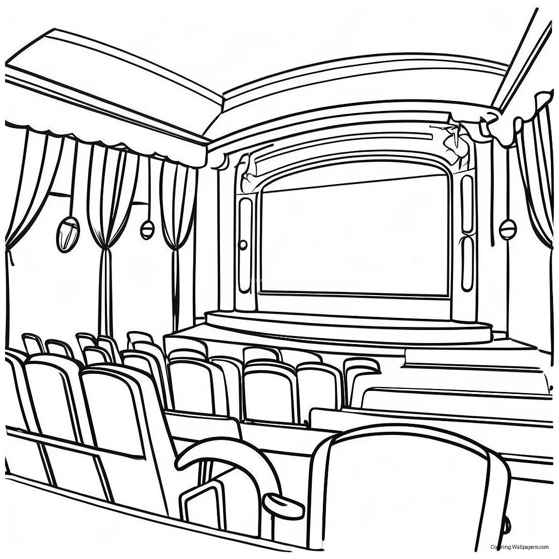 Home movie theater coloring page 28204-22287