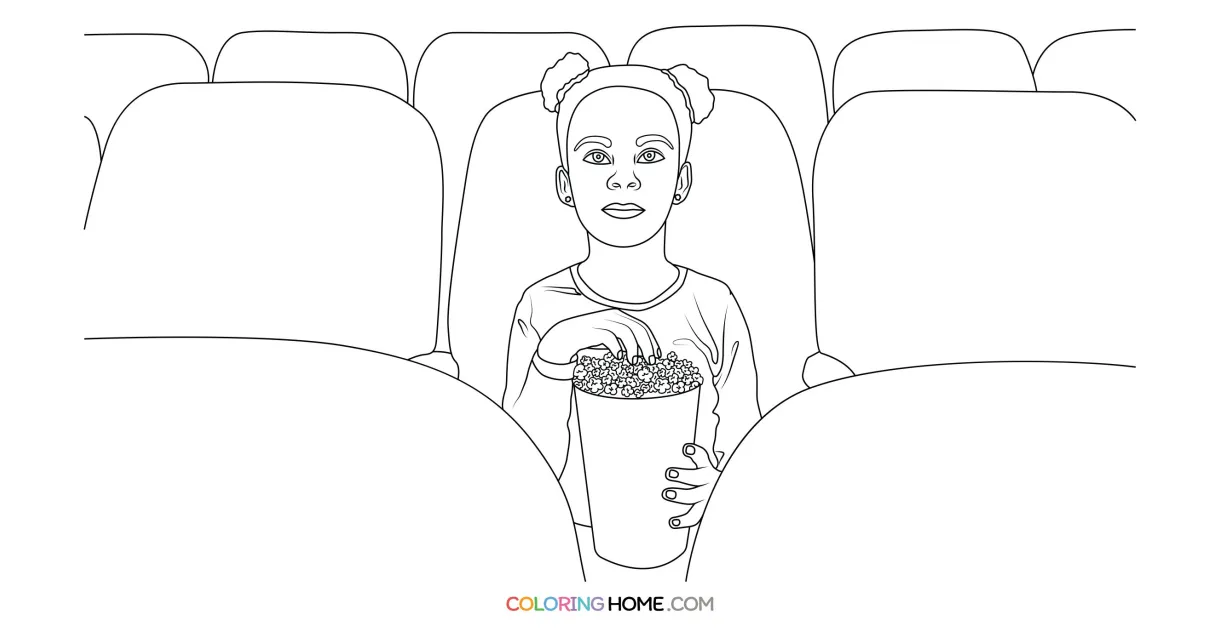 Movie theater coloring pages coloring nation
