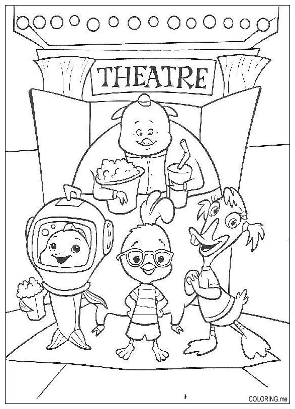 Movie theater coloring coloring pages