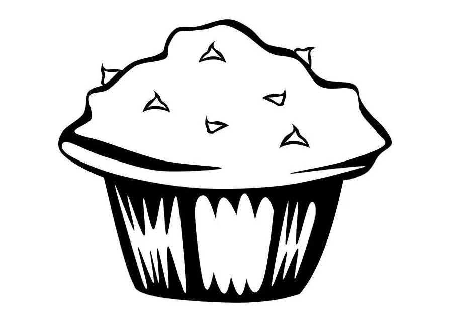 Coloring page muffin free printables img 10249