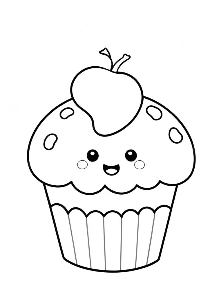 Muffin Coloring Pages - ColoringDraft.com
