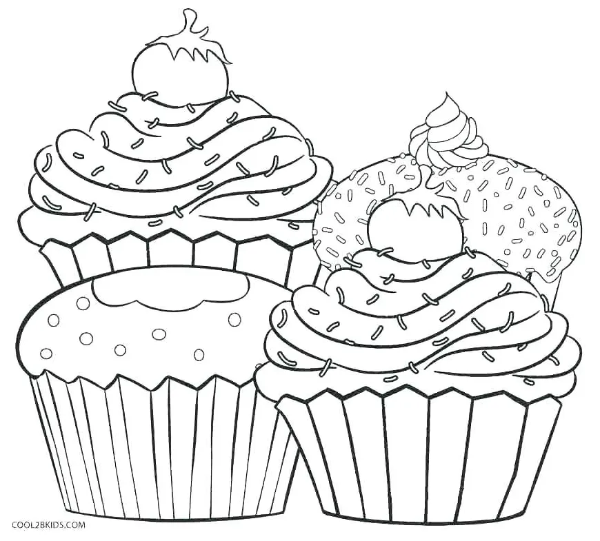 Muffin Coloring Page at GetDrawings | Free download