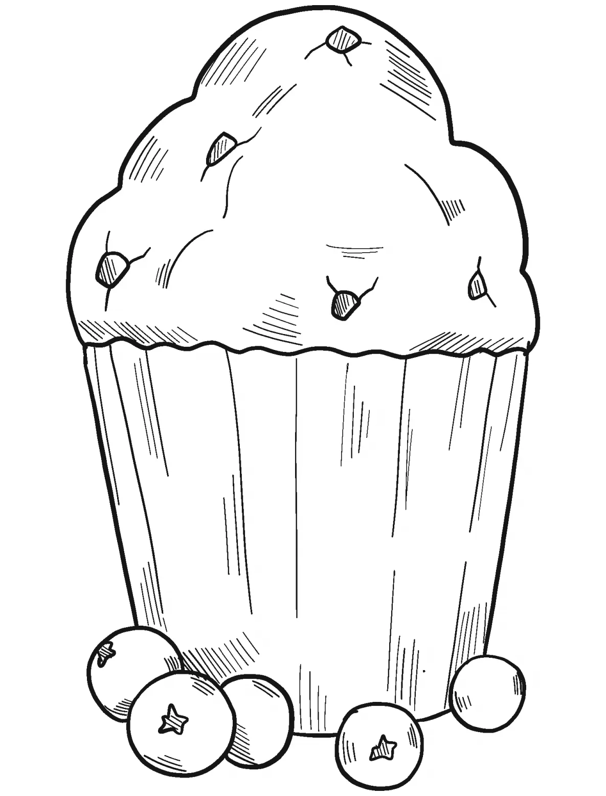 Blueberry Muffin coloring page - ColouringPages