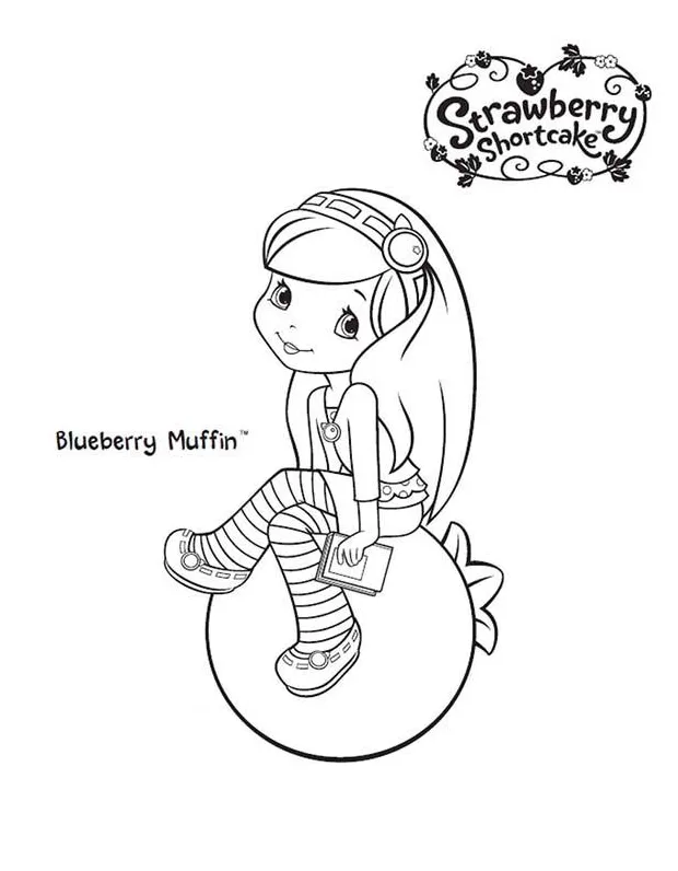 Blueberry Muffin Coloring Pages - Coloring Easy for Kids