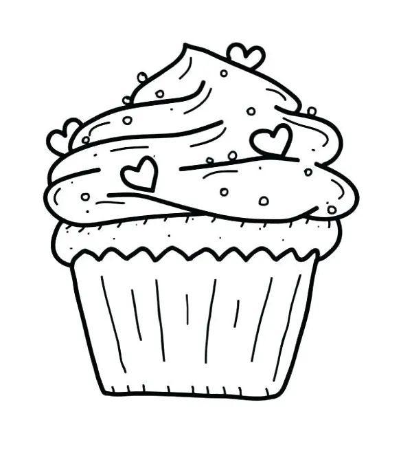 Muffin Coloring Page at GetColorings.com | Free printable colorings