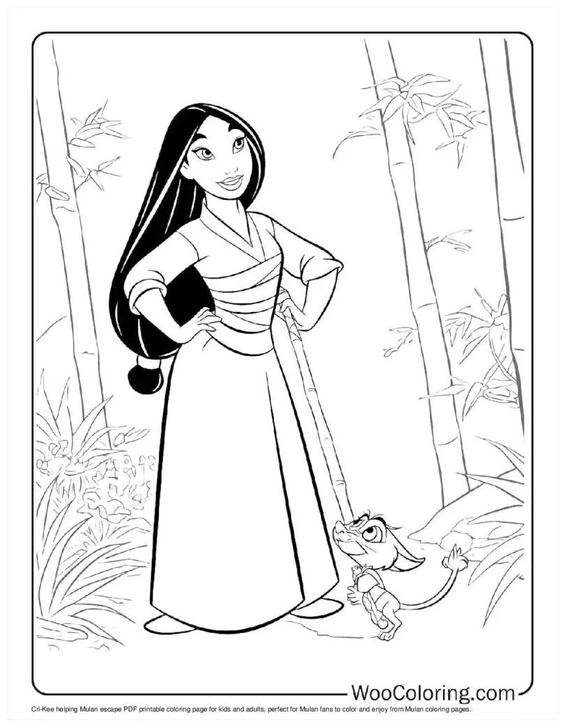 100+ Mulan coloring pages (Free PDF To Print) | Woo Coloring