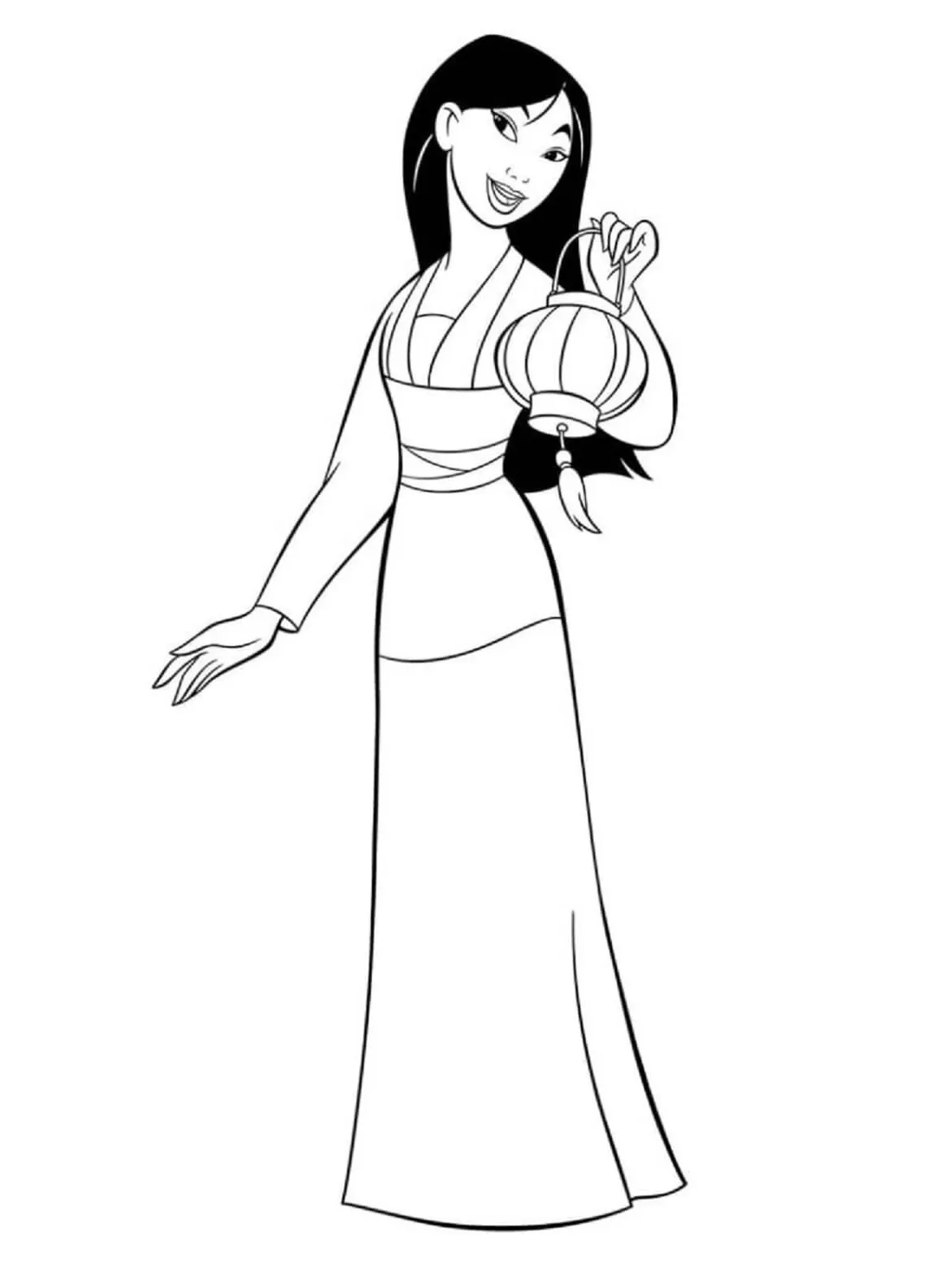 Mulan Standing coloring page - Download, Print or Color Online for Free