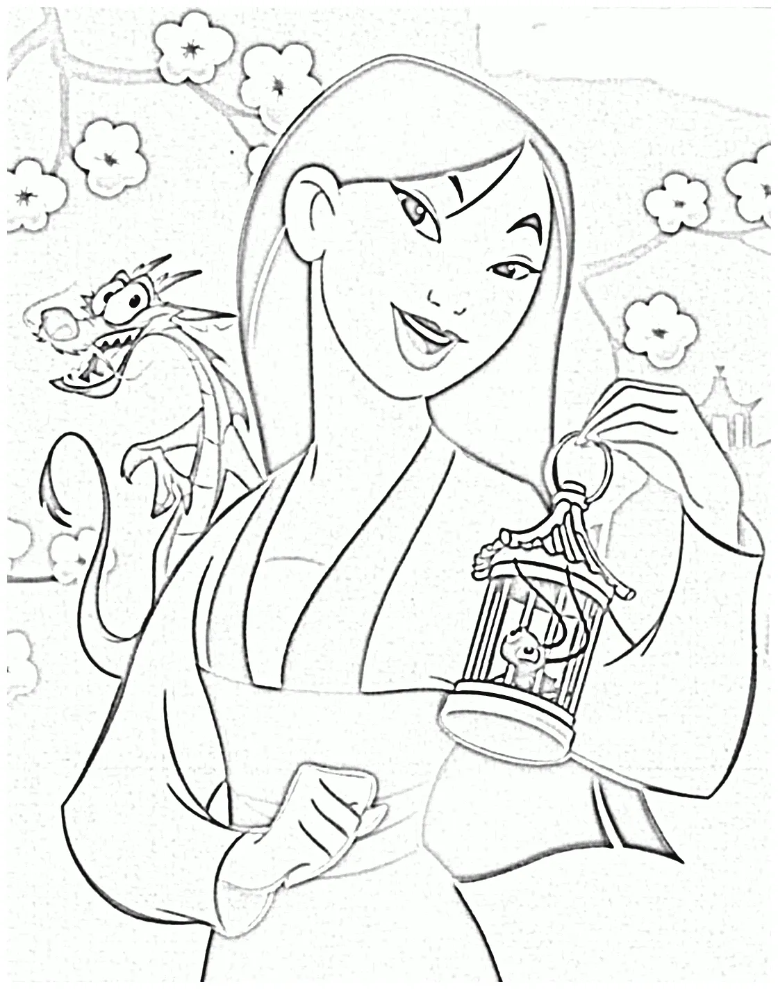 Mulan Coloring Pages Online Free - Coloring Home