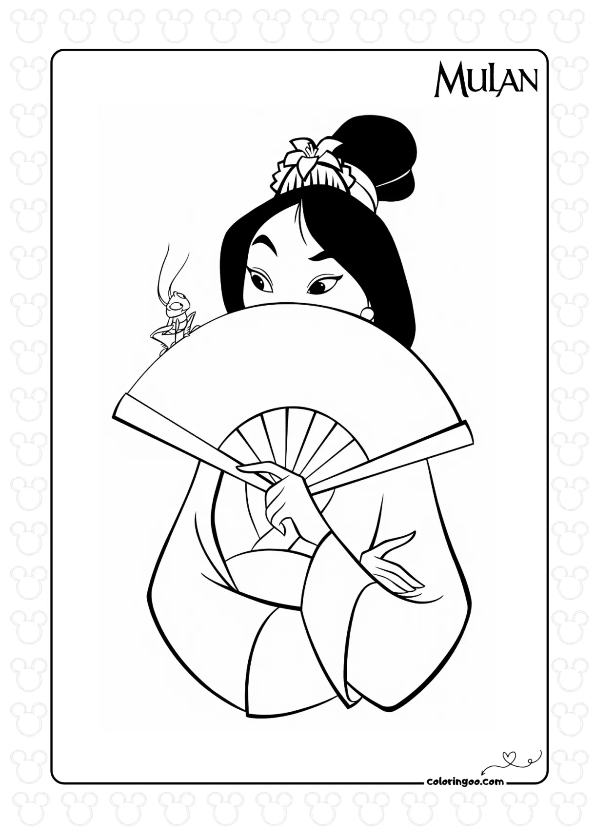 Mulan Coloring Page
