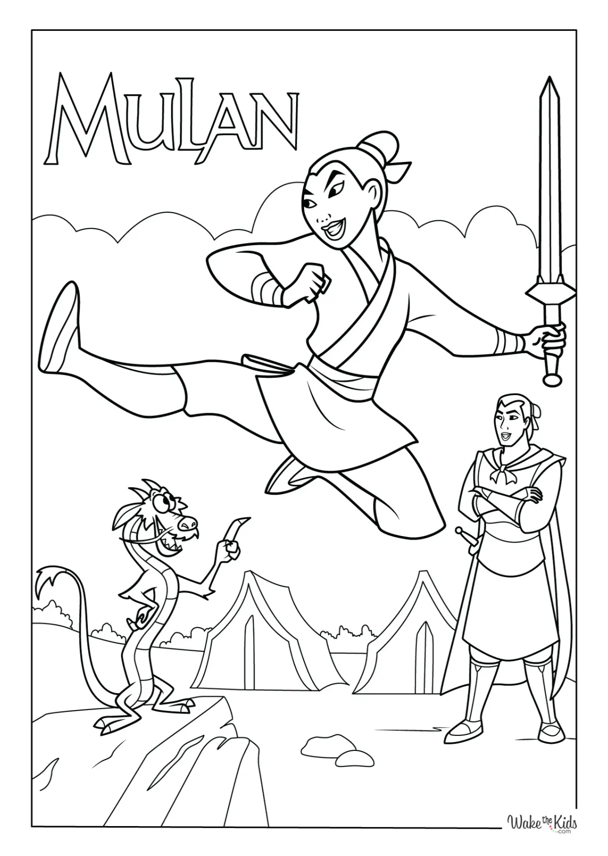 Mulan Coloring Pages (Free Printable PDFs) | WakeTheKids