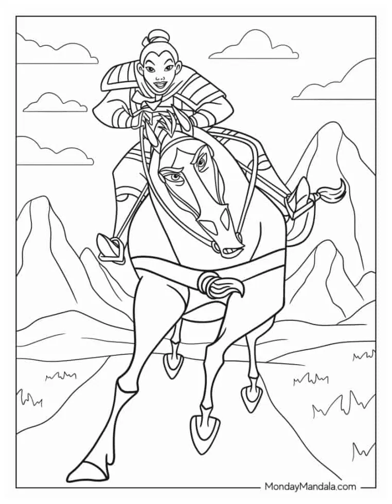 24 mulan coloring pages free pdf printables