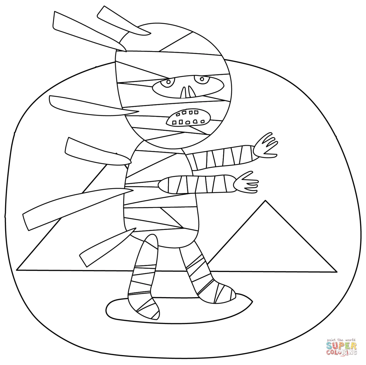 Mummy coloring page free printable coloring pages
