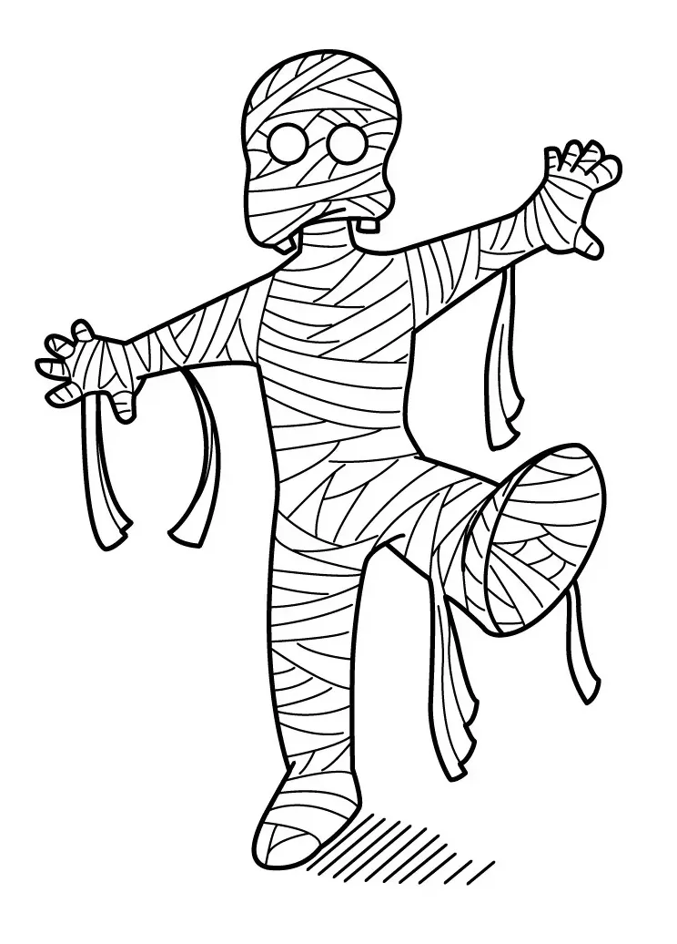 Mummy coloring page