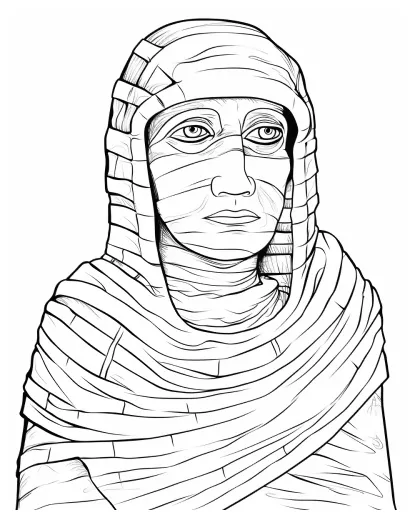 Mummy coloring pages