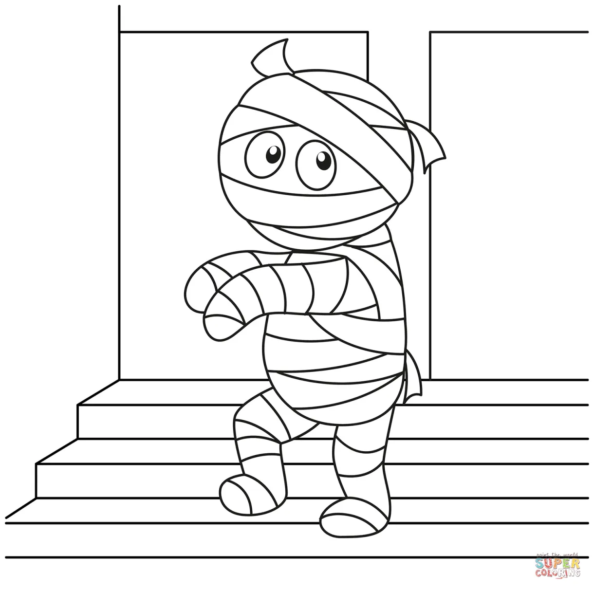 Cute mummy coloring page free printable coloring pages