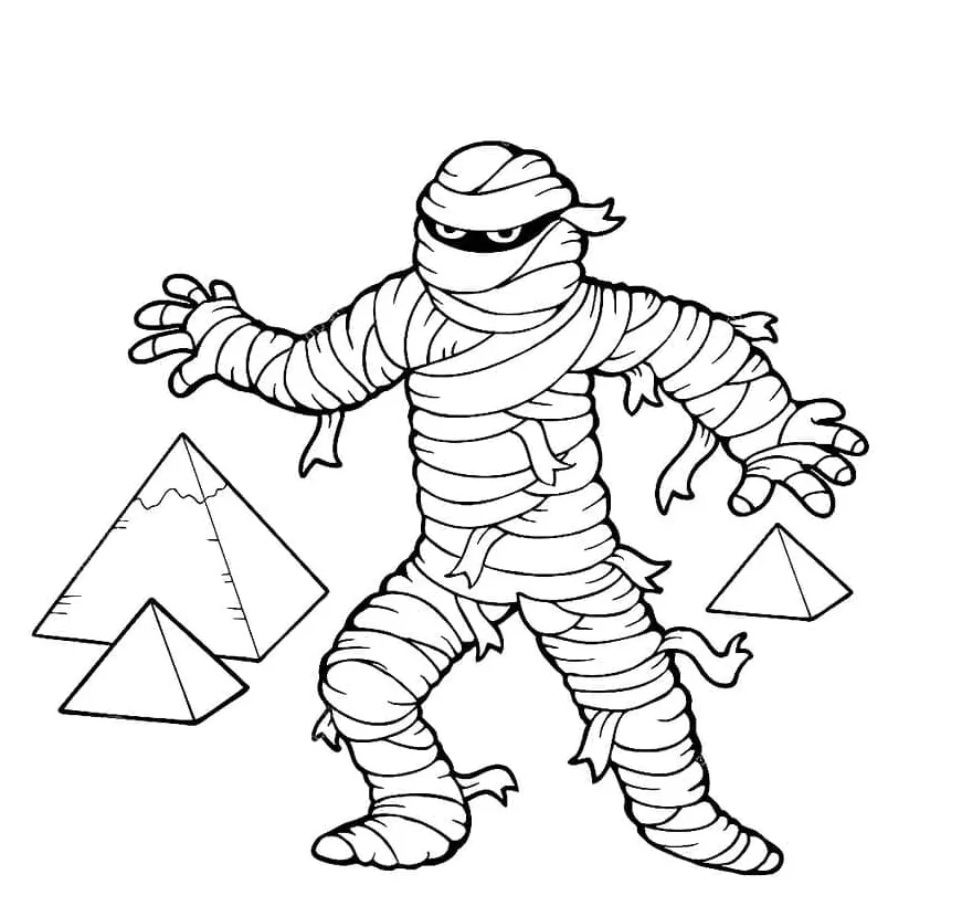 Mummy free coloring page download, print or color online for free