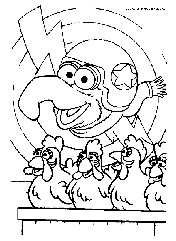 The muppet show color page cool cartoon coloring pages for kids
