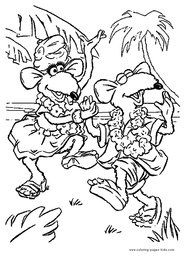 The muppet show color page fun coloring pages for kids to print printable coloring page