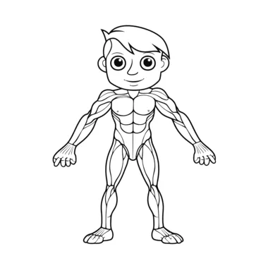 Muscles anatomy coloring page png transparent s