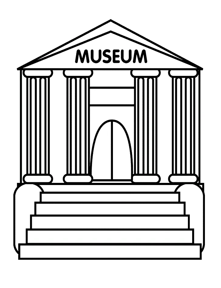 Museum coloring page