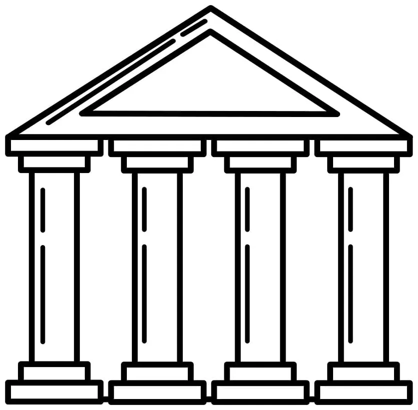 Museum coloring page