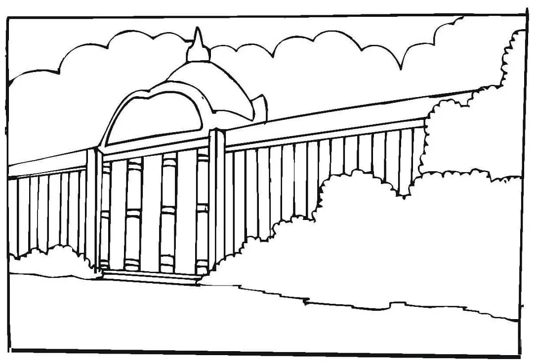 Museum coloring page