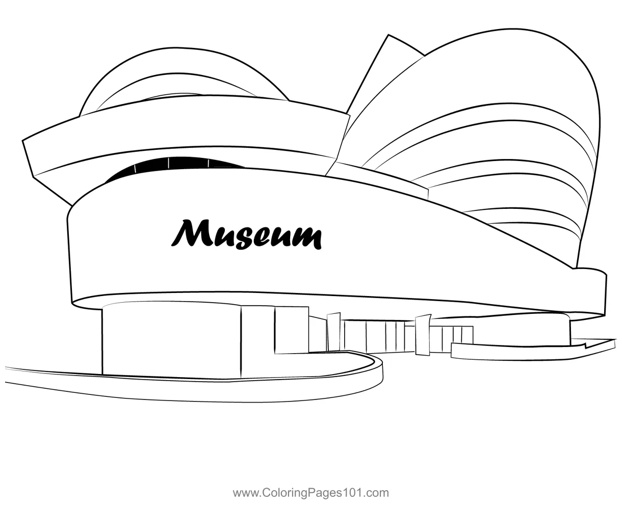 Guggenheim for kids free museums printable printable coloring page