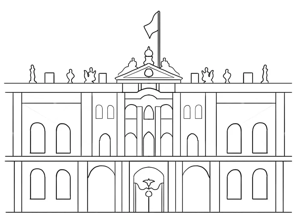 Museum coloring page