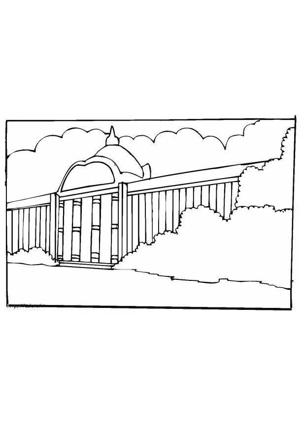 Printable museum coloring page