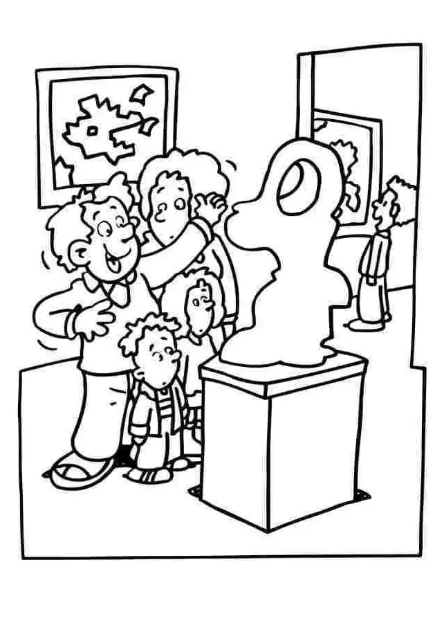 Museum coloring page