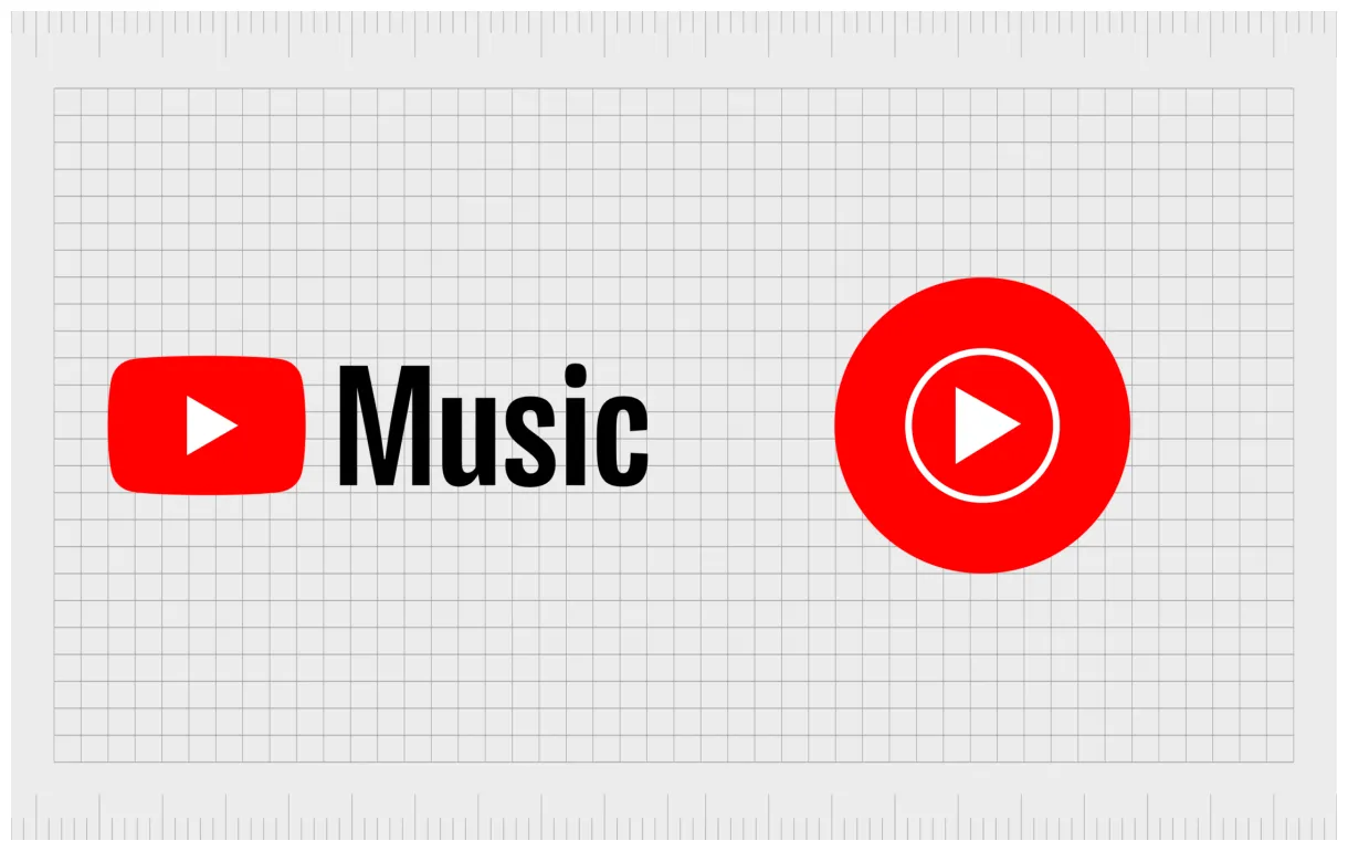 Youtube music logo history, icon and evolution printable coloring page