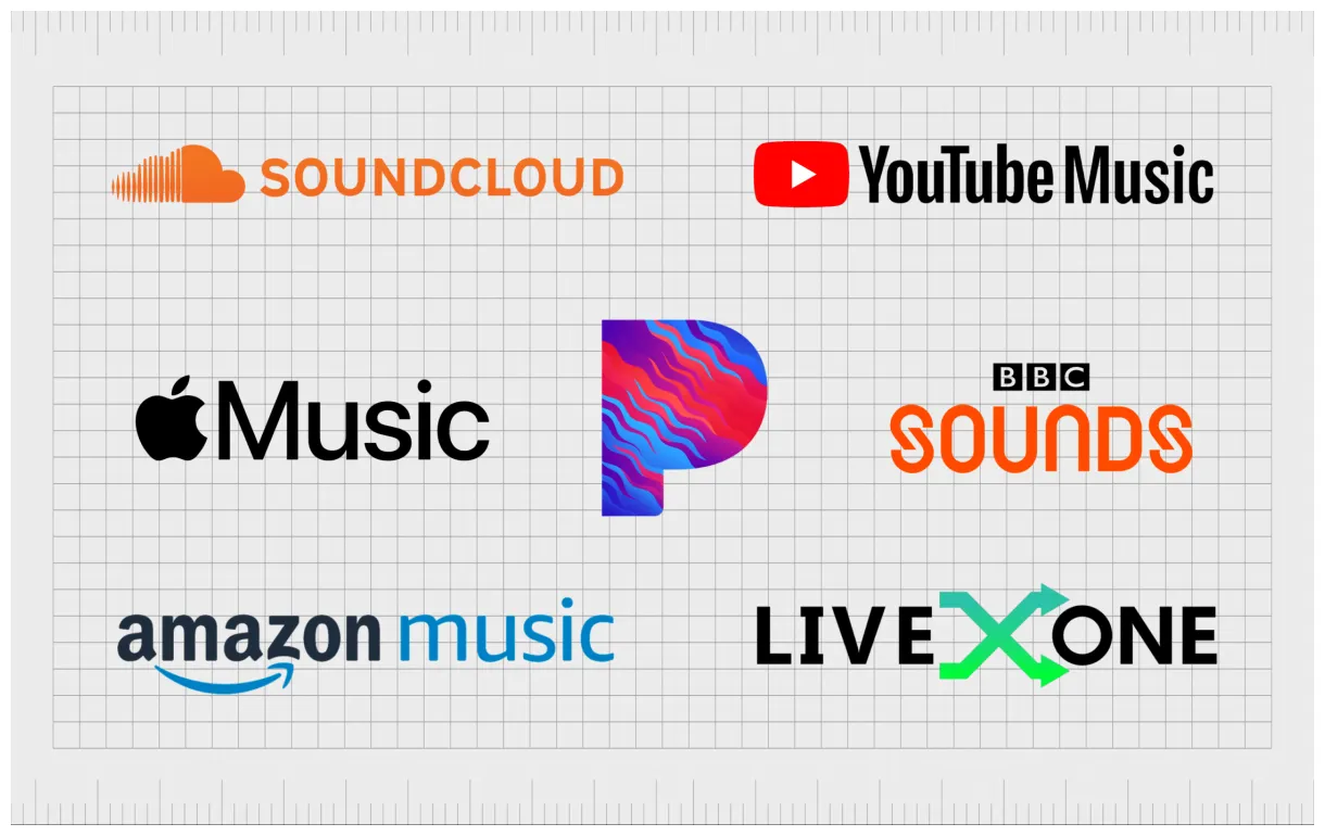 Music streaming logos popular music streaming platforms