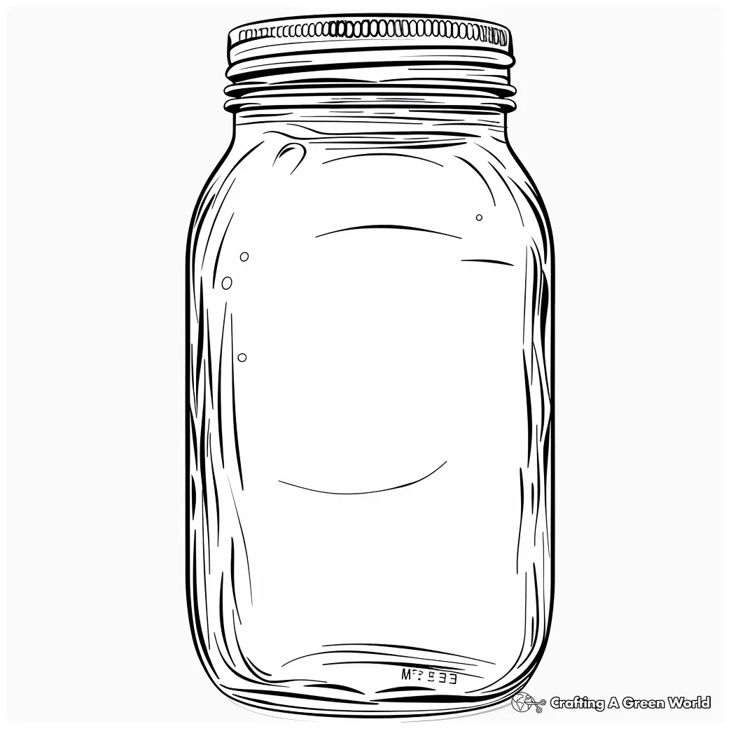 Mason Jar Coloring Page - Download Free Printable