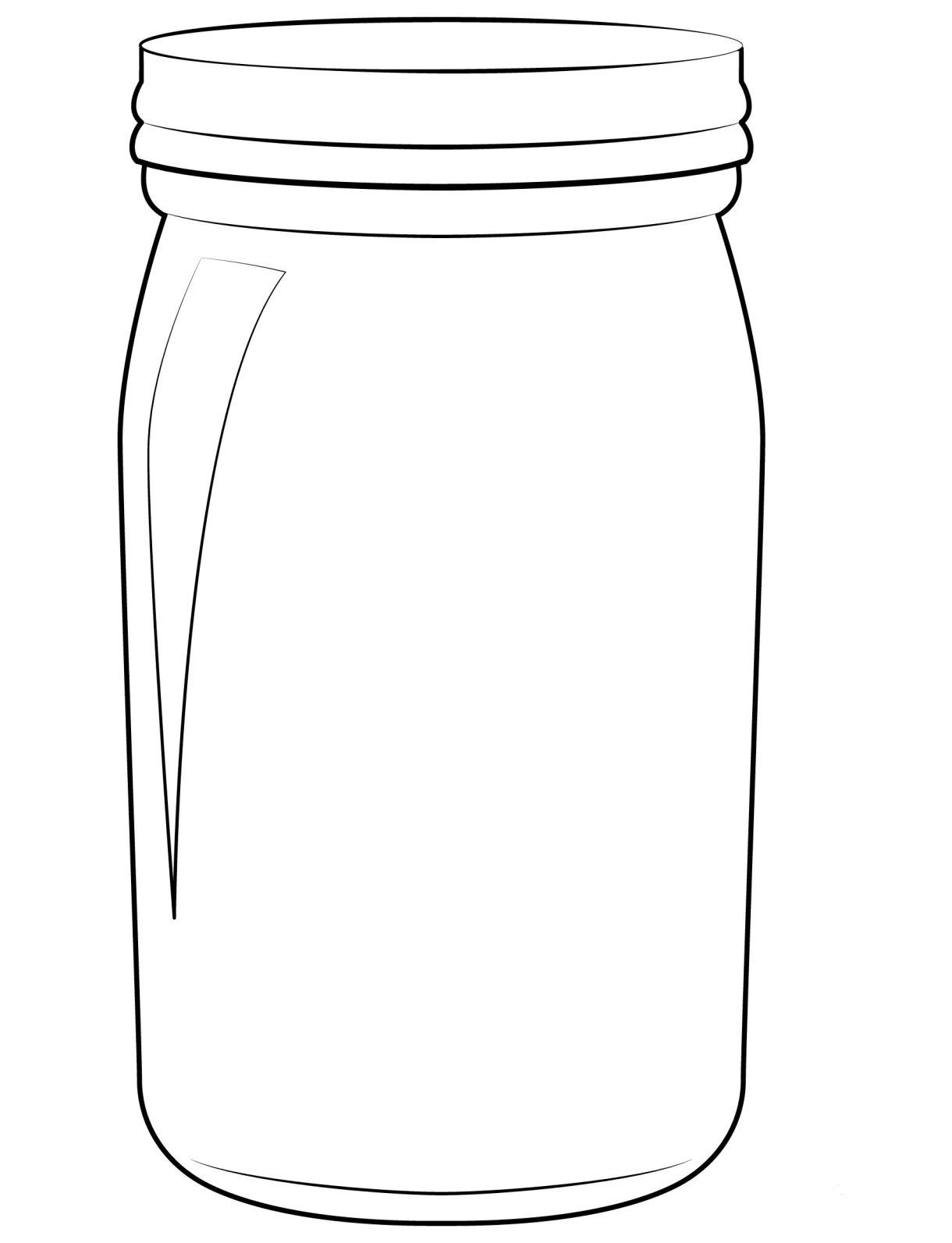 Mason Jar coloring page - ColouringPages