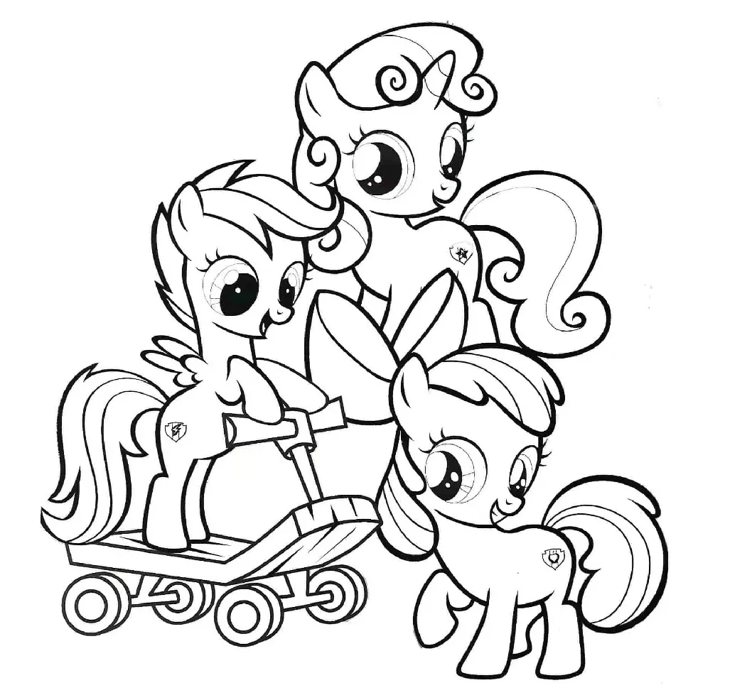 My Little Pony Coloring Page & book for kids.