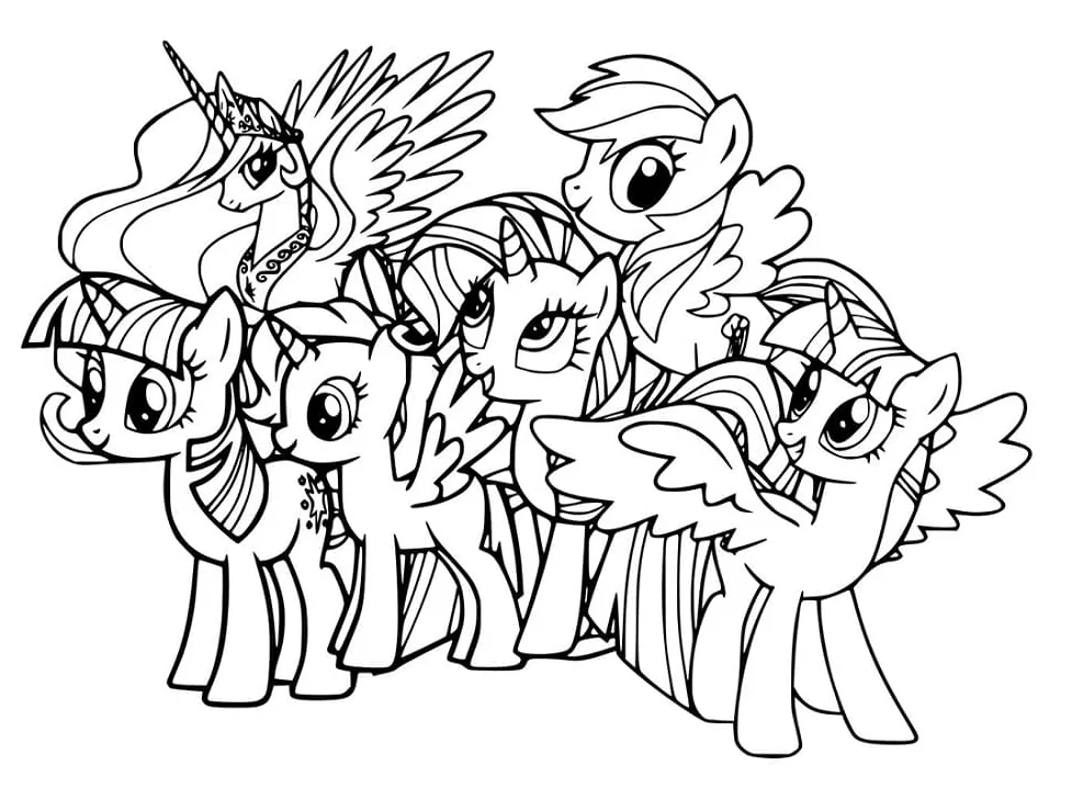 Cute My Little Pony Coloring Page - Free Printable Coloring Pages for Kids