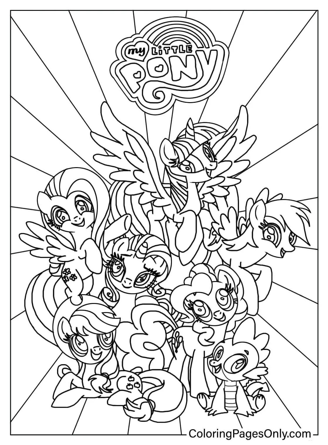 My Little Pony Coloring Page For Kids - Free Printable Coloring Pages