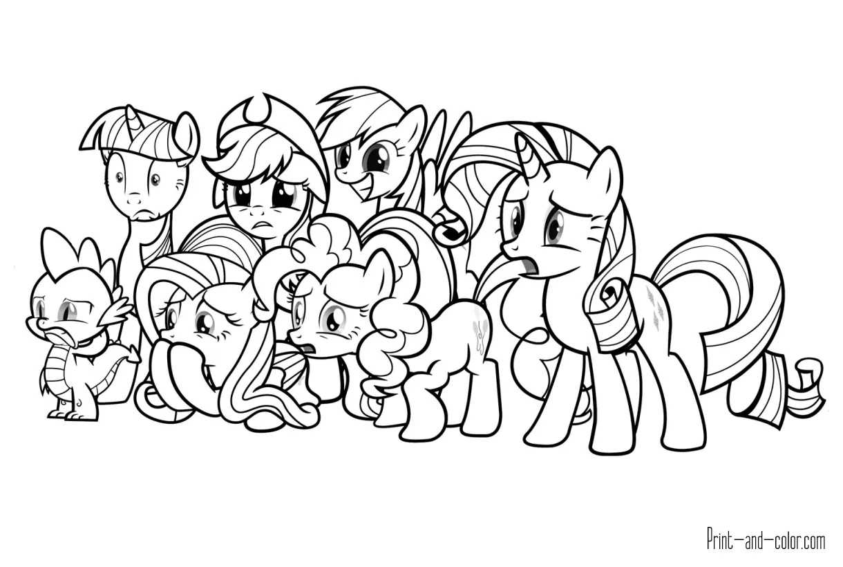 My little pony coloring pages print and color