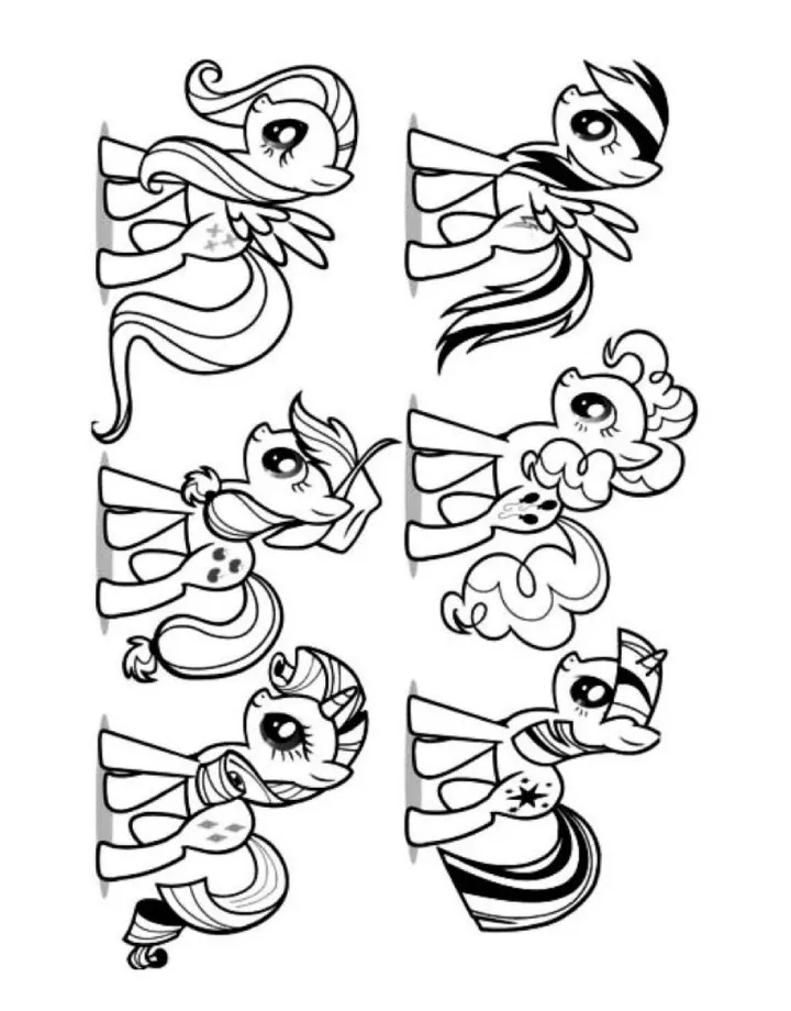 My little pony coloring pages free printable pdf
