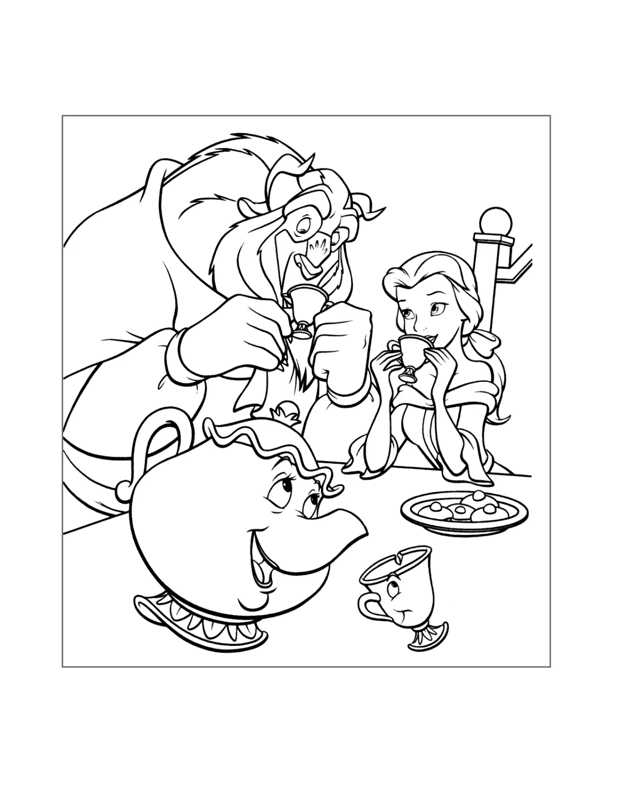 Beast beauty and the beast coloring pages [2025]