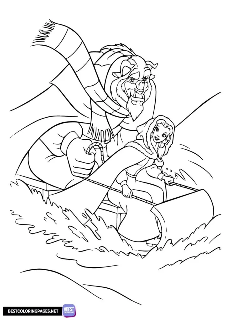 Printable coloring page the beast free printable coloring pages