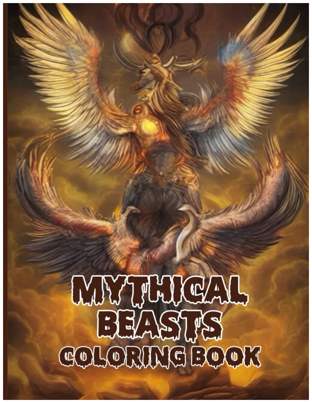 Mythical beasts coloring book adult coloring book mythical beasts