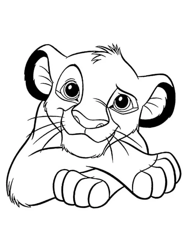 Dibujos de simba para colorear e imprimir– coloringonly