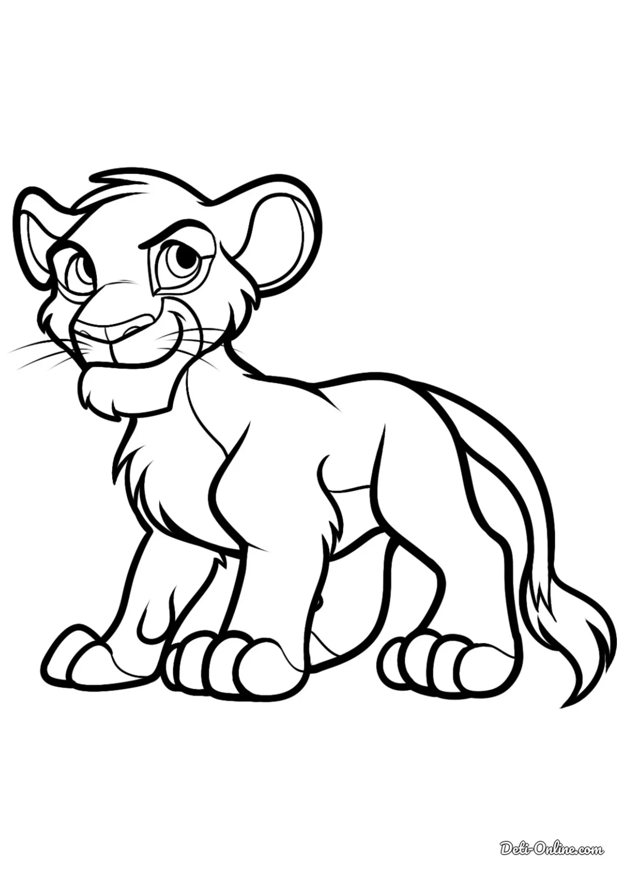Раскраска Симба