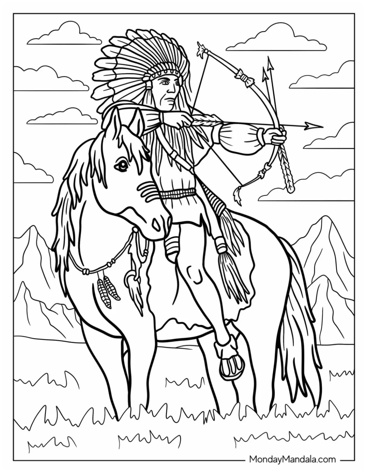 Native american adult coloring pages [2025]